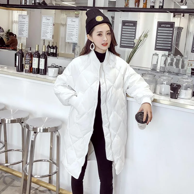 FTLZZ Ultra Light White Duck Down Coat Winter Long Womens Slim Down Jackets Oversize Autumn Puffer Black Parkas