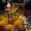 Christmas Santa Solar Kettle Lights Solar Watering Can Lights Outdoor Decoration