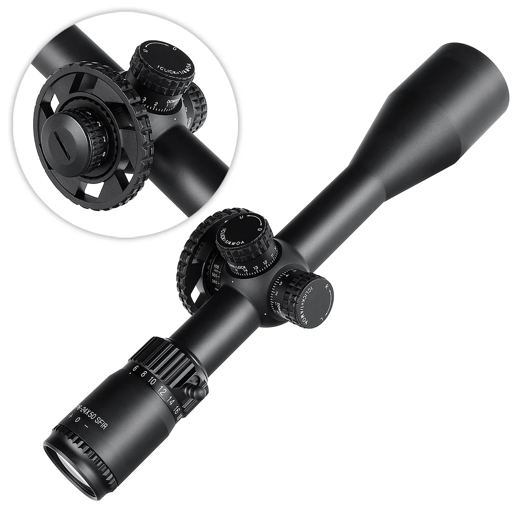 ohhunt® FFP 6-24X50 SFIR First Focal Plane 11 Level Red Illuminator Side Parallax Tactical FFP Scope 