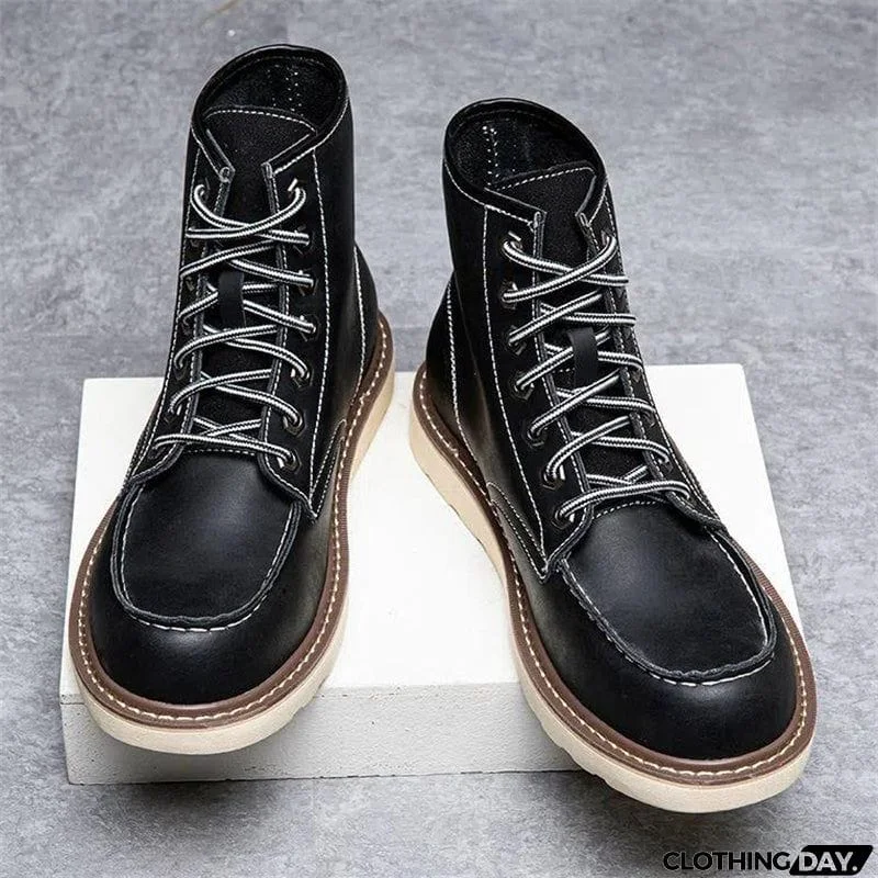 Men's Autumn Winter Vintage Plus Size Cargo Boots