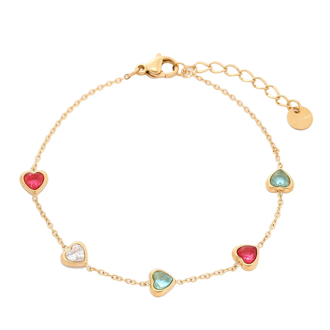 Love Zircon Stainless Steel Bracelet
