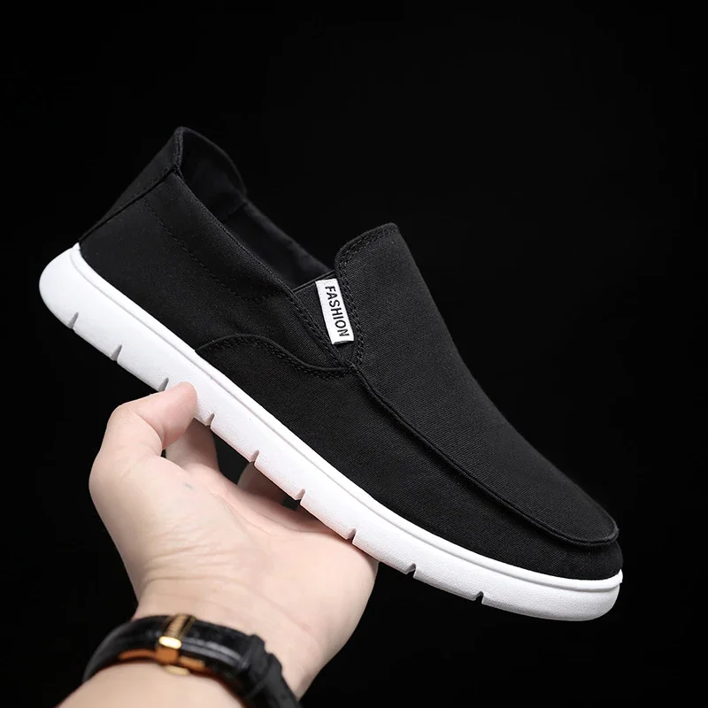 Qengg Men Canvas Shoes White Sneakers Casual Loafers Moccasin Male shoes Adult Slip On Flats Summer Mens Trainers Zapatos De Hombre89