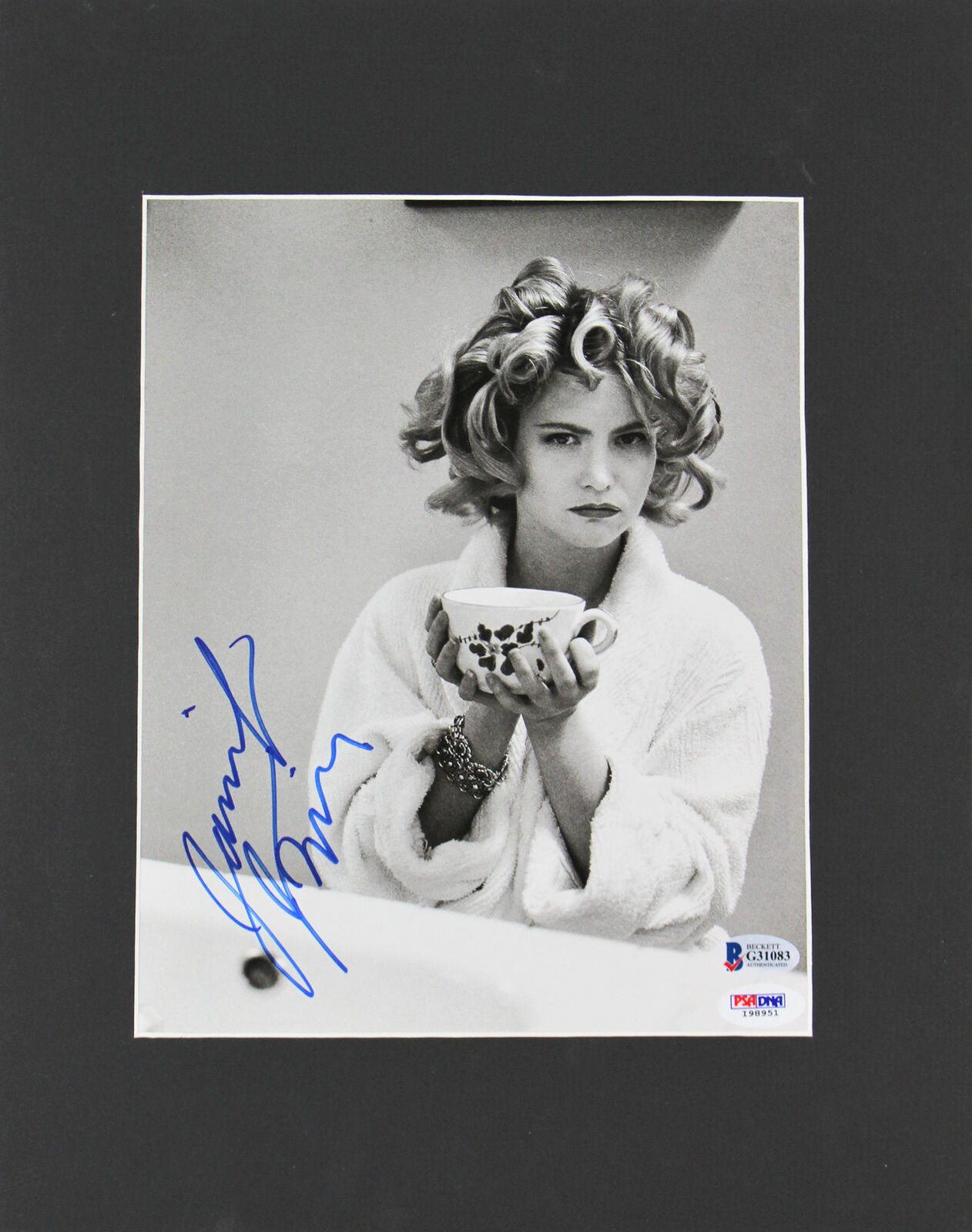 Jennifer Jason Leigh Single White Female Signed Matted Magazine Page Photo Poster painting BAS