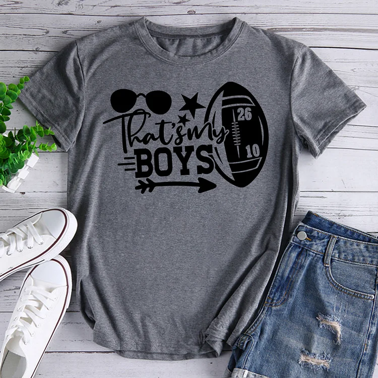 Custom This My boys football Two players sons T-Shirt-609015-Annaletters