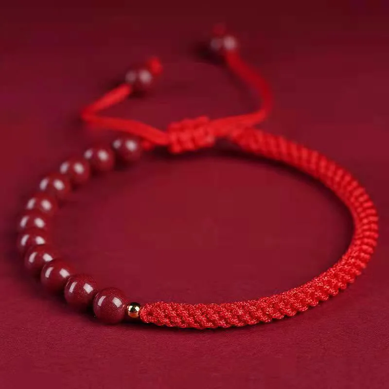 Cinnabar King Kong Knot Blessing String Bracelet