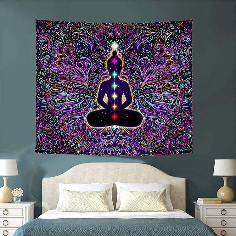 Chakra Meditation Yoga Wall Hanging Tapestry