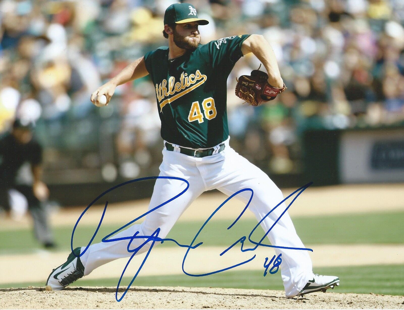 **GFA Oakland Athletics *RYAN COOK* Signed 8x10 Photo Poster painting R2 COA**