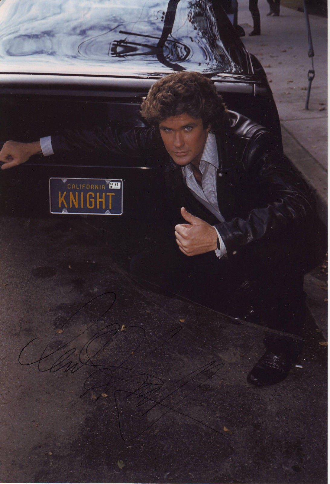 DAVID HASSELHOFF KNIGHT RIDER AUTOGRAPH SIGNED PP Photo Poster painting POSTER