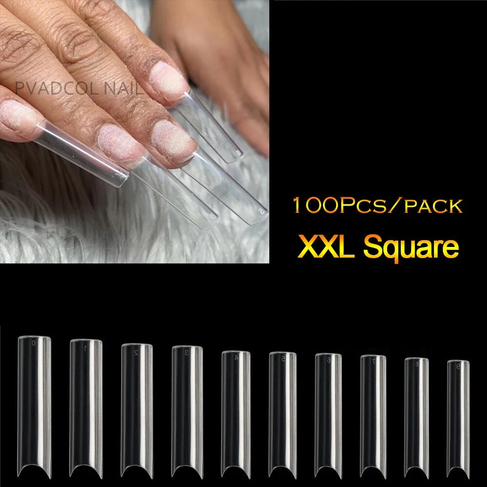 Extra Long Easy Coffin Stiletto False Nail Tips Acrylic Gel Half Cover Tip Nails Manicure Tool-Nail Inspo