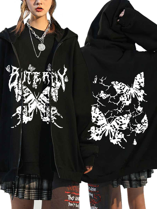 Gothic Dark Casual Oversized Hoodie