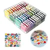 Multi-Color Embroidery Yarn with Transparent Storage Box Cross Stitch Supplies Sewing Embroidery Thread Set for Halloween Christmas Mothers Day
