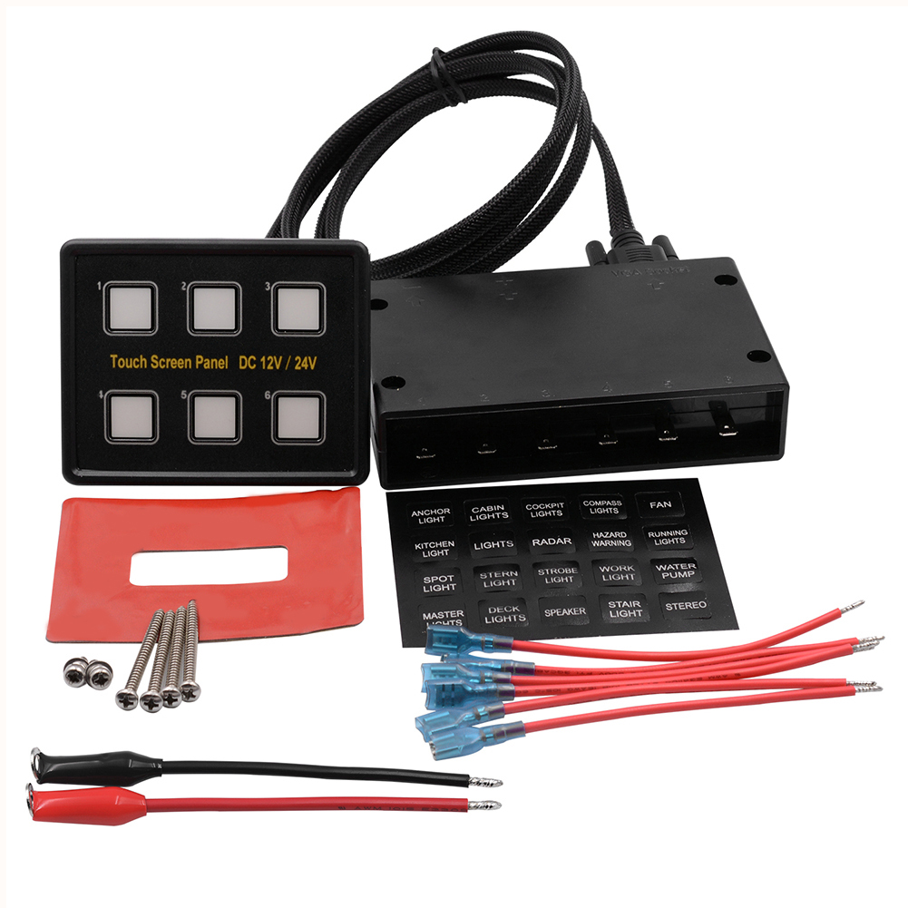 

Waterproof 6 Gang Touch Switch Panel for Car Boat Marine RV Caravan 12-24V, 501 Original