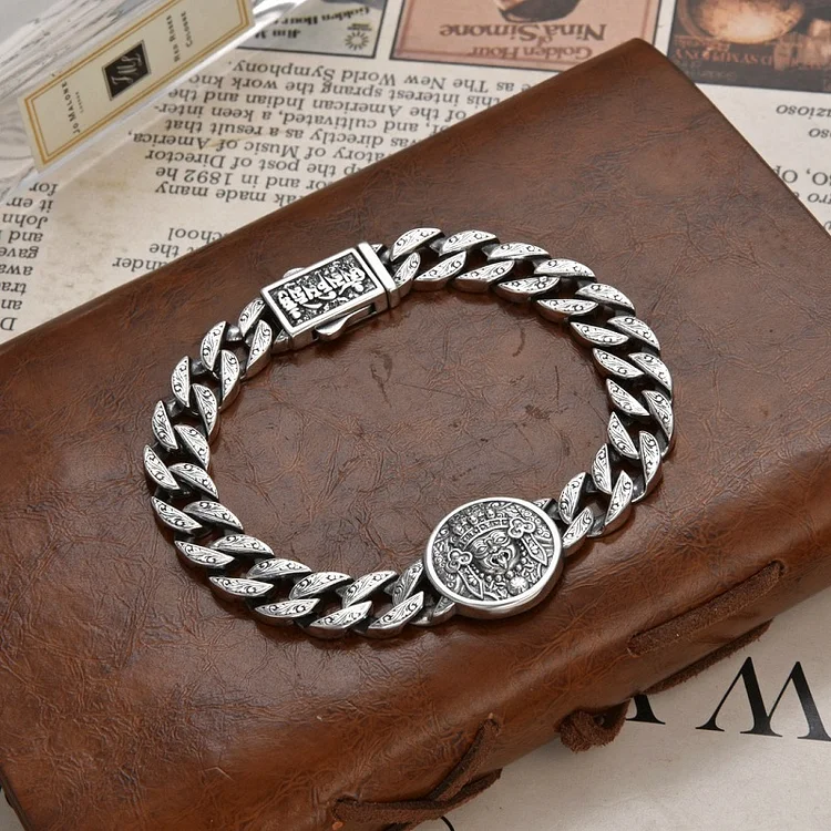 925 Silver High-end punk retro bracelet