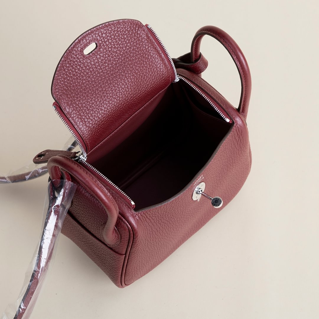 Mini Lindy Clemence leather 55 H Rouge PHW