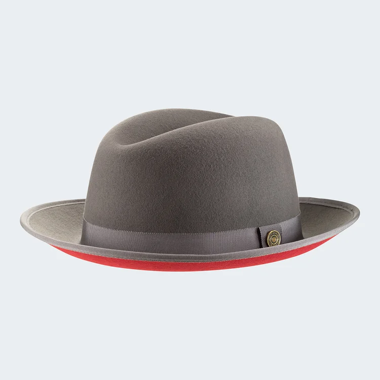 Classic Center-creased Fedora-King (Cool Grey)