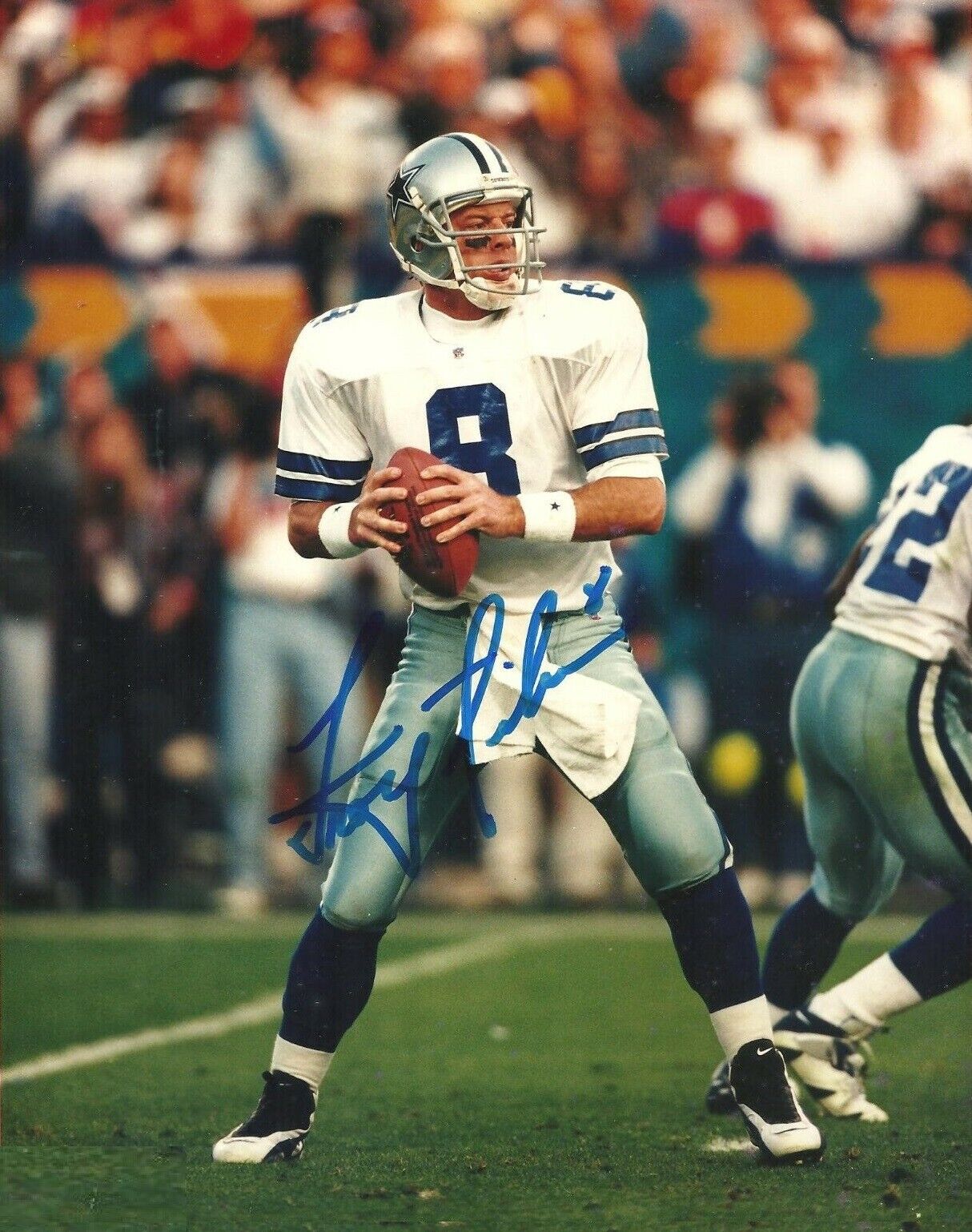 Troy Aikman Autographed Signed 8x10 Photo Poster painting ( HOF Cowboys ) REPRINT