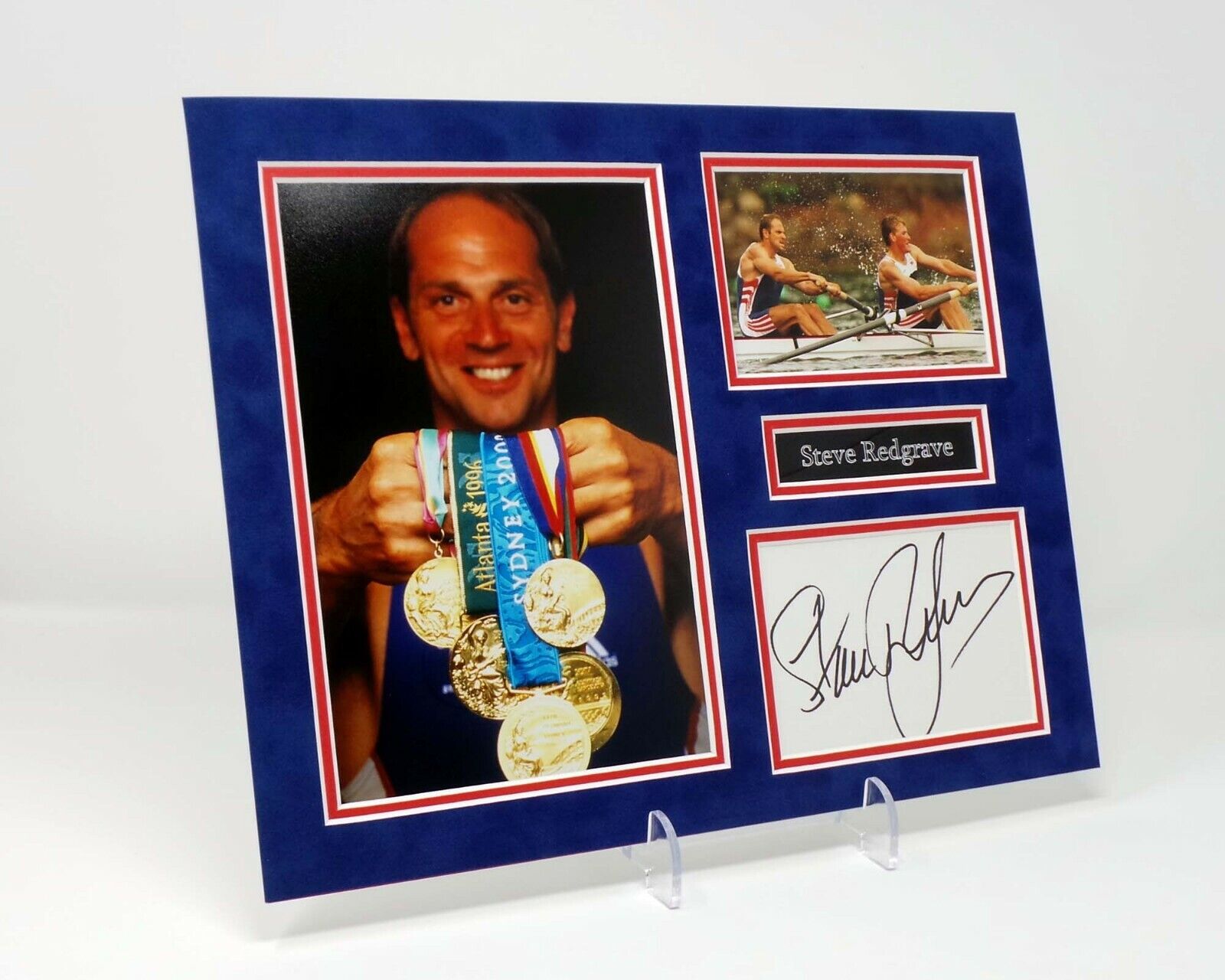 Steve Redgrave Signed Mounted Photo Poster painting Display AFTAL COA Olympic Gold Medal Winner