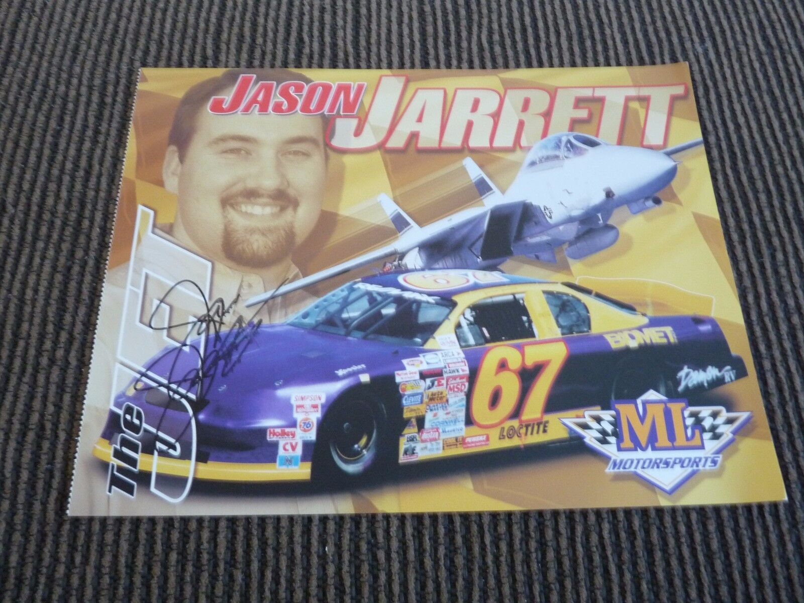 Jason Jarrett Signed Autographed Nascar 8.5 x 11