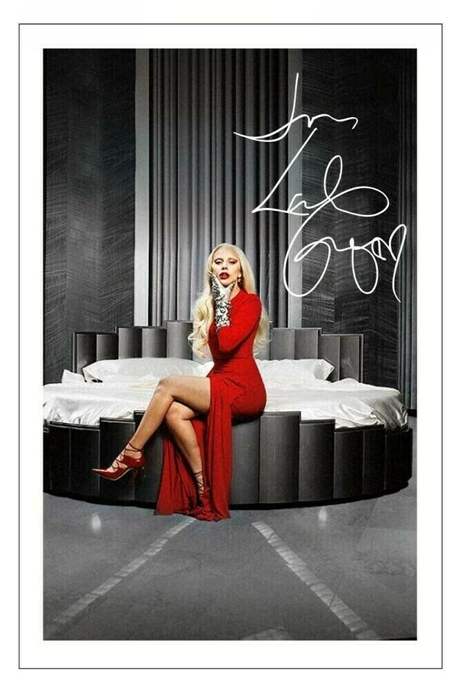 LADY GAGA 8x6 INCH autograph signed Photo Poster painting