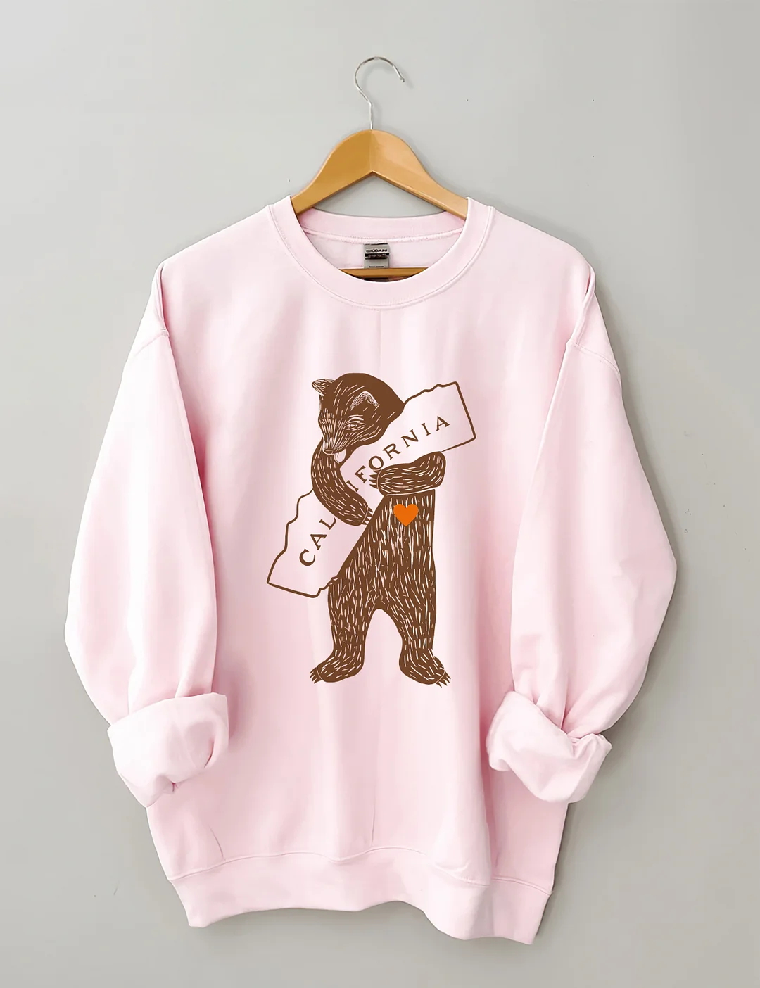 Bear Hugging California Map Sweatshirt