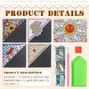 4Pcs Diamond Painting Flower Corner Bookmark