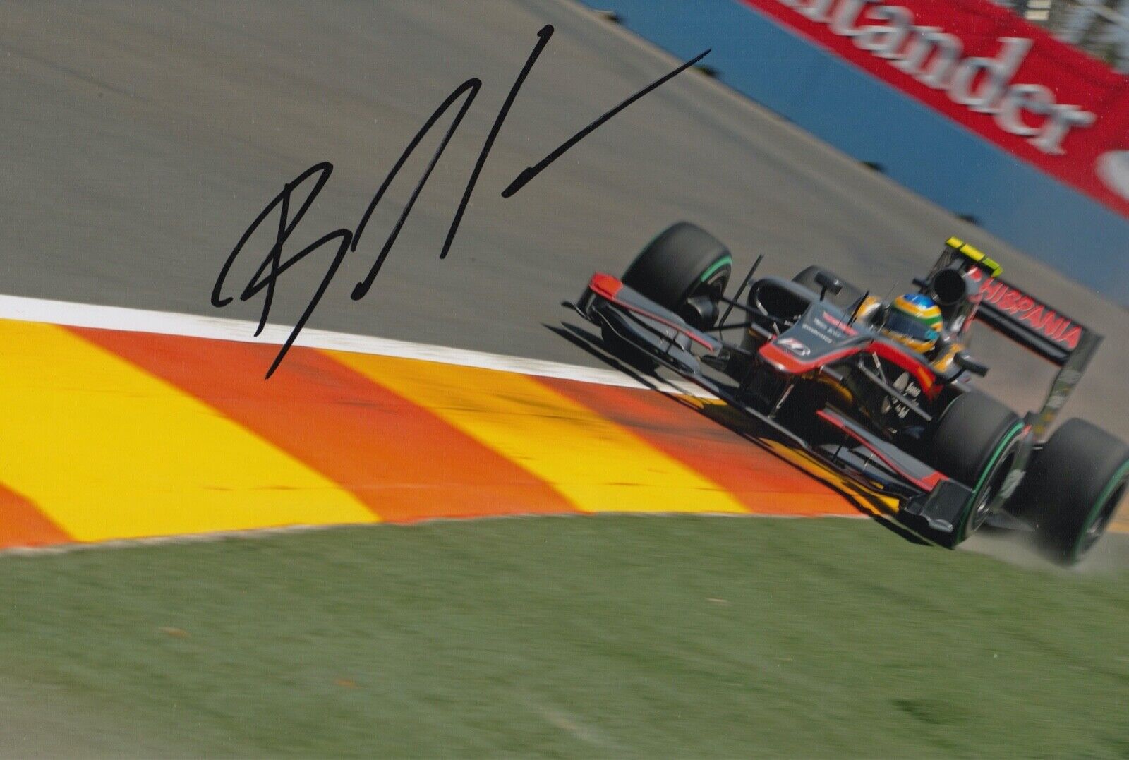 Bruno Senna Hand Signed 12x8 Photo Poster painting F1 Autograph Hispania Racing 5