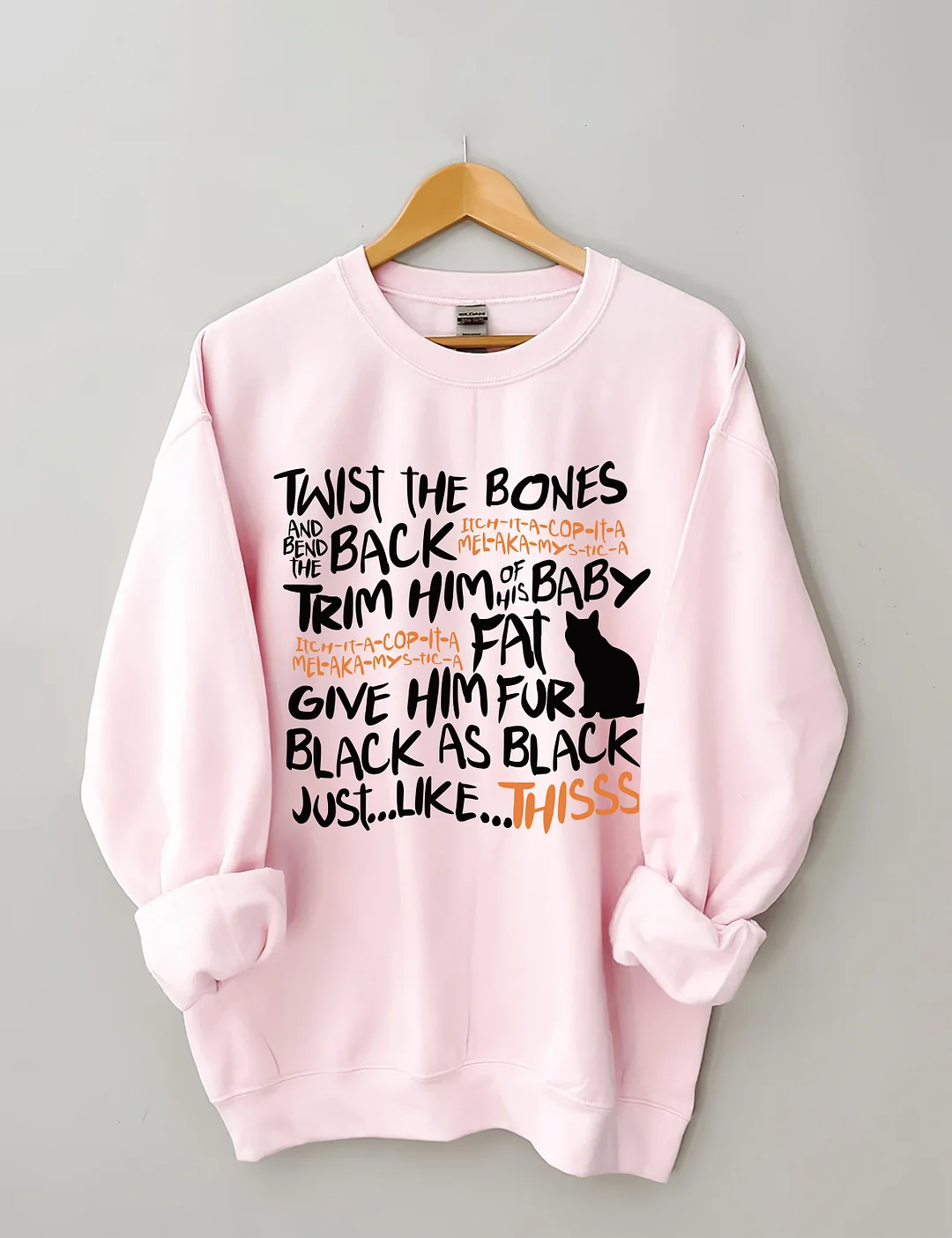Twist The Bones Halloween Cat Sweatshirt