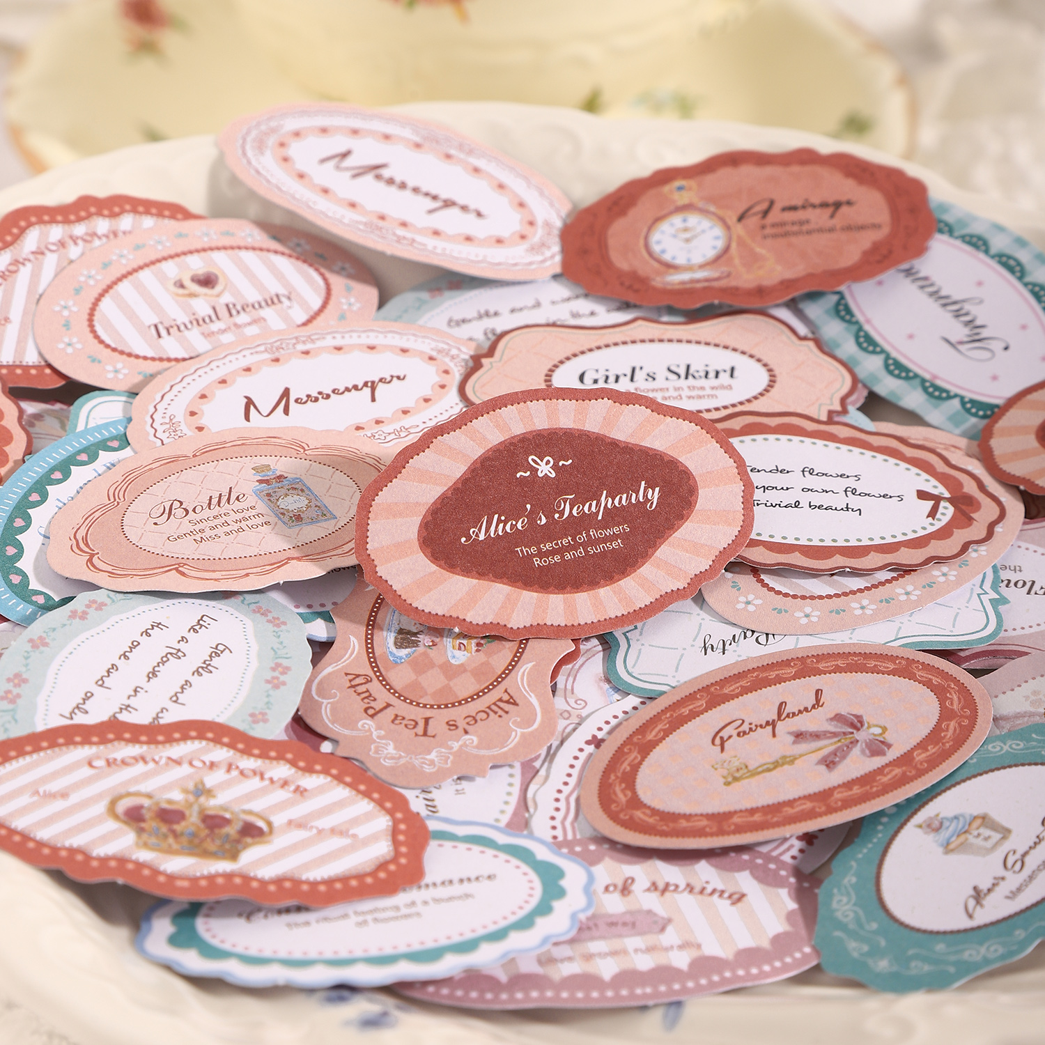 스티커 - 앨리스의 달콤한 꿈 시리즈 빈티지 동화 레이스 라벨