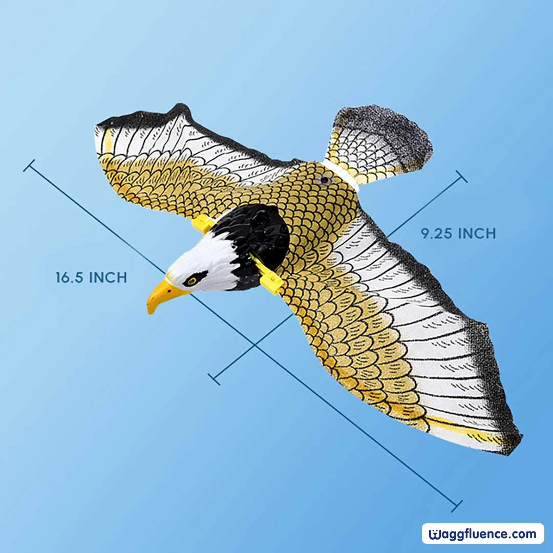 Waggfluence Bird Simulation Interactive Hanging Parrot/Eagle Flying Toy for Cats (HOT PRODUCT | LOW STOCK)