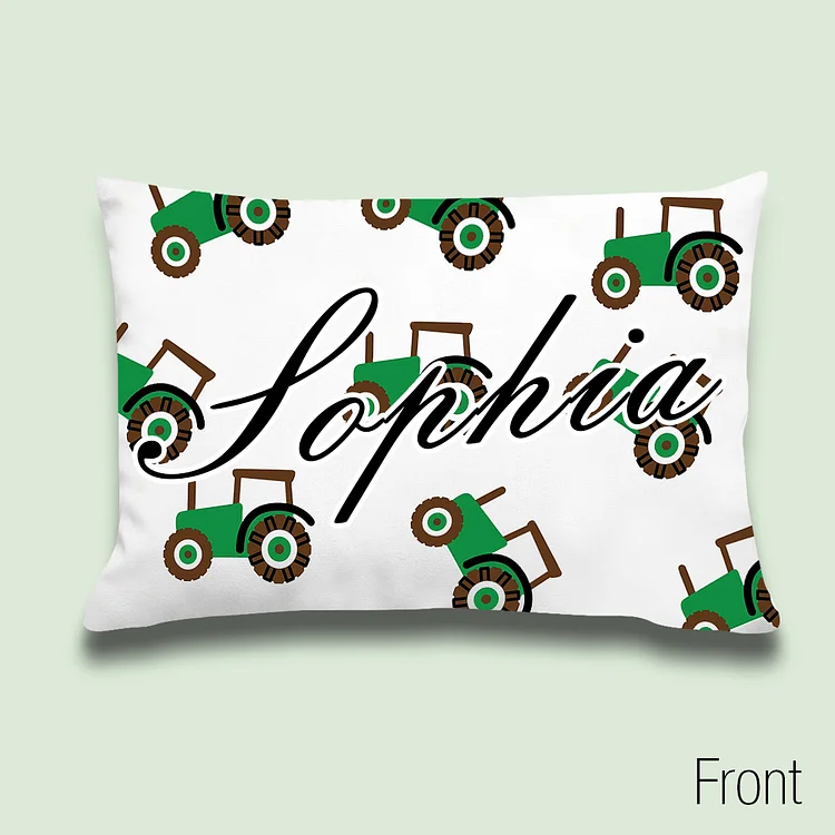 BlanketCute-Personalized Lovely Bedroom Truck Pillowcase with Your Kid's Name | 02