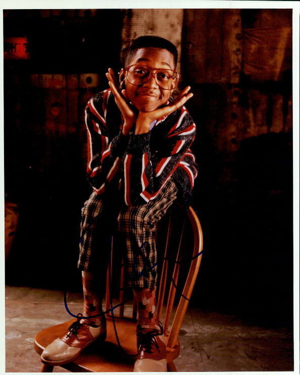 Jaleel White (Family Matters) signed 8x10 Photo Poster painting