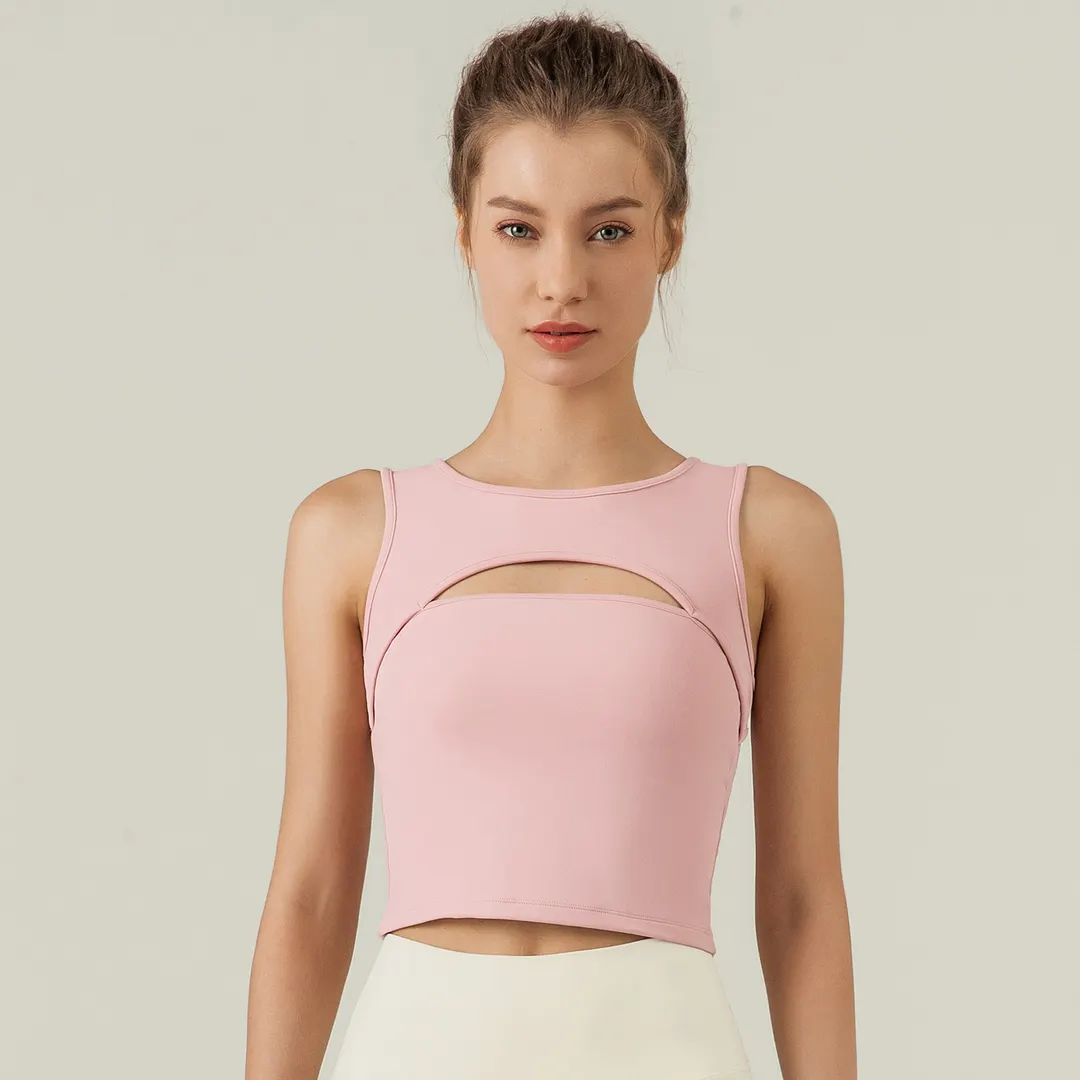 Hergymclothing Cherry Blossom Pink women's eco skin friendly sustainable spandex sports gym workout tank top online shopping