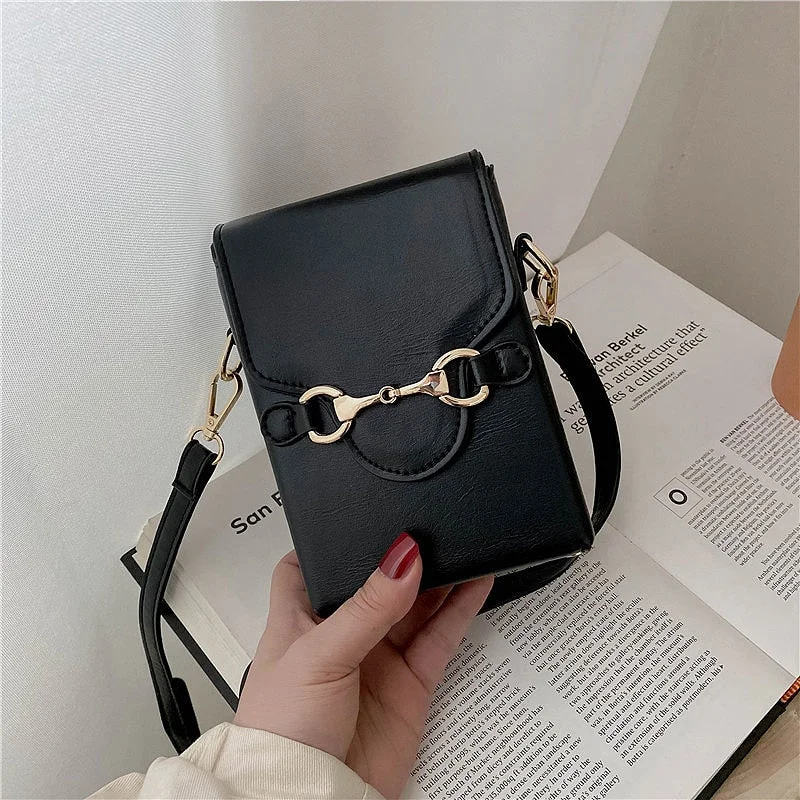 էѧӧܧ Design PU Leather Crossbody Shoulder Bags for Women2021 Spring New Branded Handbags Purses Mobile phone package