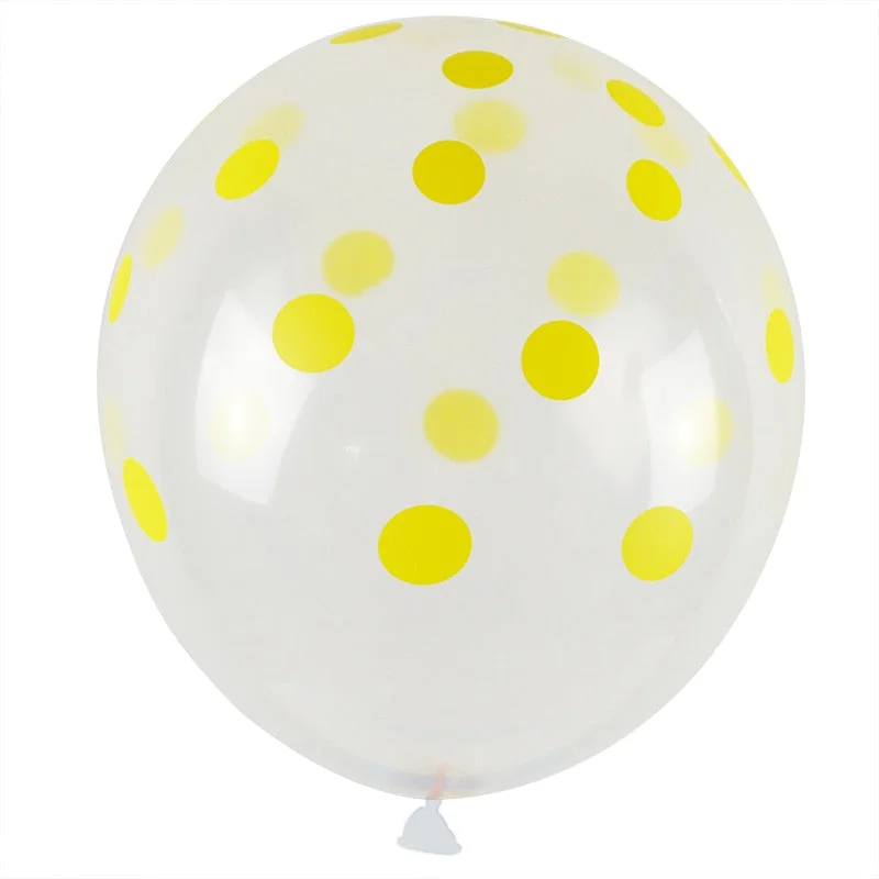 10pcs 12inch Latex Transparent Balloons Polka Dot Colored Wedding Birthday Party Balloons Decoration Globos Air Balls Baloons
