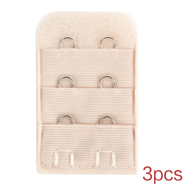 3PCS Bra Extension Lingerie Strap Extender Replacement Womens Accessoires With 3 Hooks Bar Extender Buckle Extension Lingerie