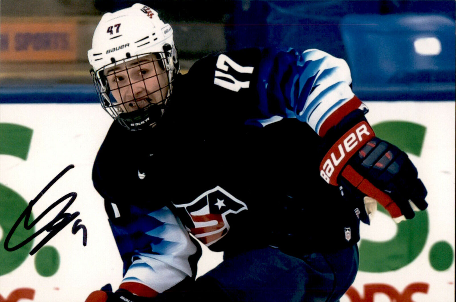 Thomas Bordeleau SIGNED 4x6 Photo Poster painting TEAM USA / U OF MICHIGAN / SAN JOSE SHARKS #2