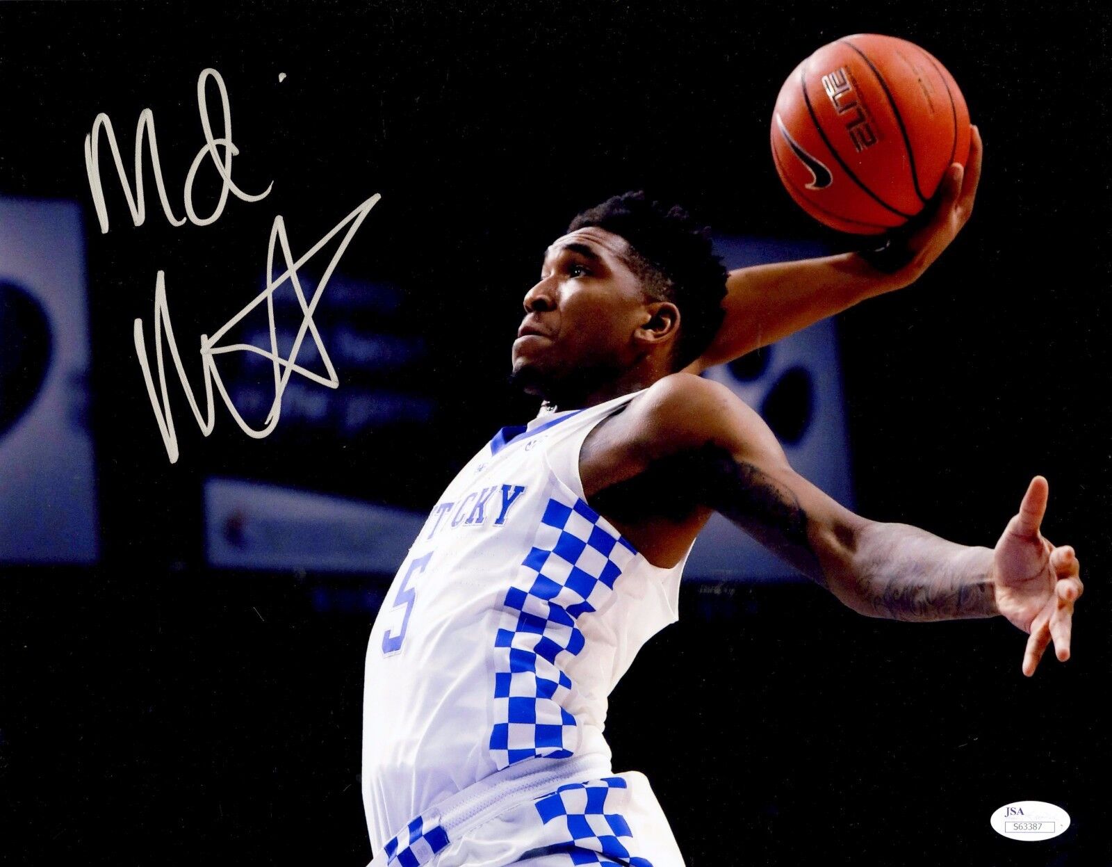 Malik Monk Signed 11x14 Photo Poster painting JSA COA Rookie RC Auto Hornets Lakers Kentucky UK