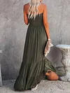 Solid Color Bandeau Bohemia Maxi Dress