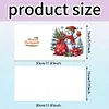 (US Only)6PCS DIY Xmas Snowman Diamond Art Greeting Cards Congratulations Cards & Gifts