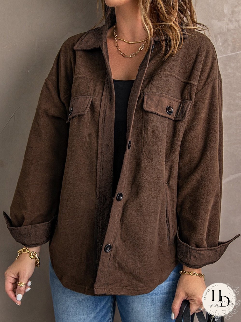 Winter Brown Fleece Shirt