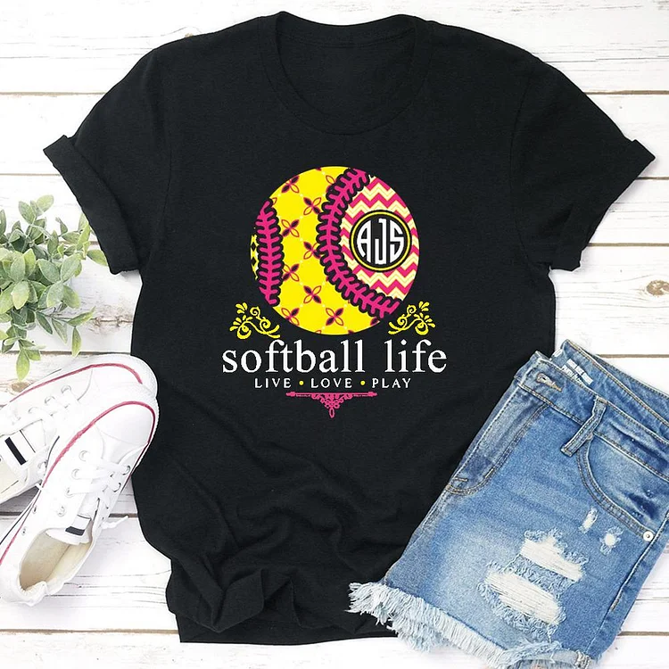 AL™ SOFTBALL LIFE   T-shirt Tee - 01301-Annaletters