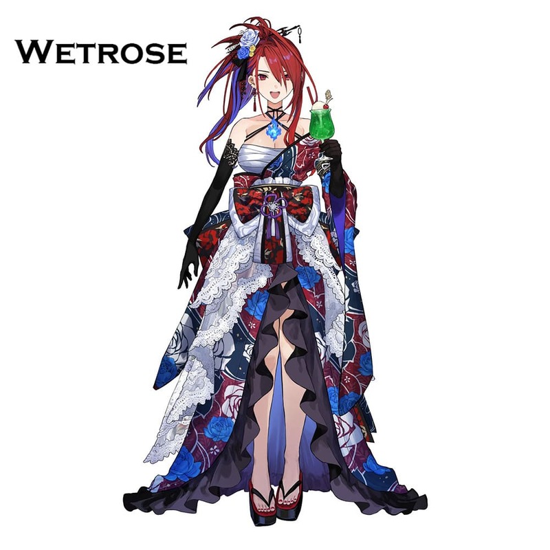 [Deposit Poll] Wetrose Hololive EN Elizabeth Rose Bloodframe New Year Kimono Cosplay Costume コスプレ衣装