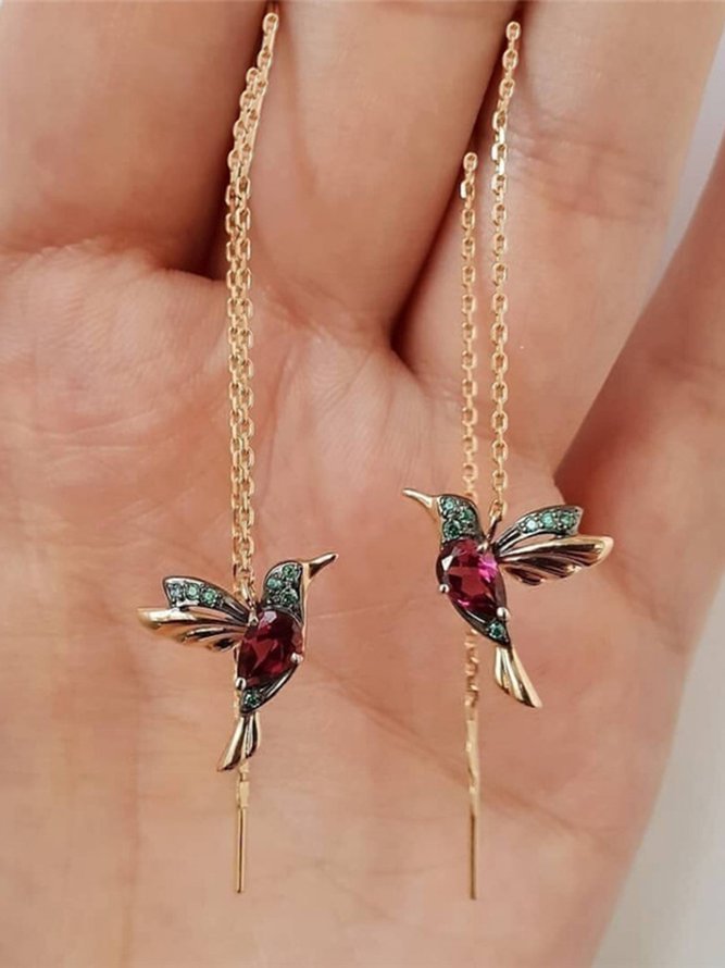 Bejeweled Bird Earrings