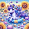 Diamond Painting -DIY Full Round Drill Unicorn