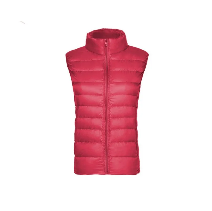 Woherb Spring And Autumn Winter New Female Korean Version Standing Collar Light Down Jacket Female Vest Vest Vest Female Plus Size Coat-Outfit Ideas