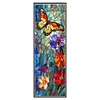 Glass Painting Butterfly Flowers-11CT Stamped Cross Stitch 30*90cm/11.81*35.43in (Big Size)