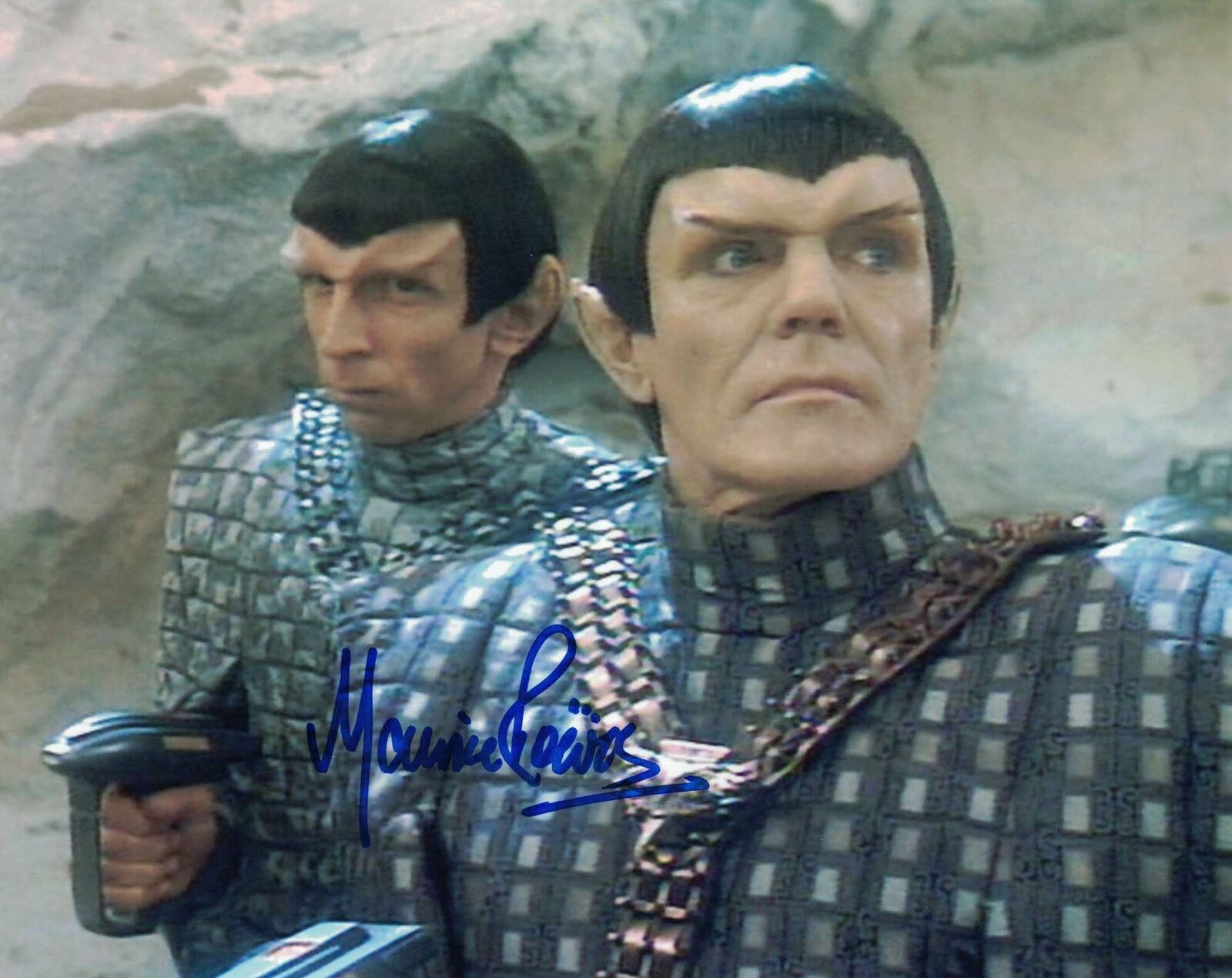 MAURICE ROEVES -Romulan Captain Star Trek TNG- hand signed 10 x 8 Photo Poster painting