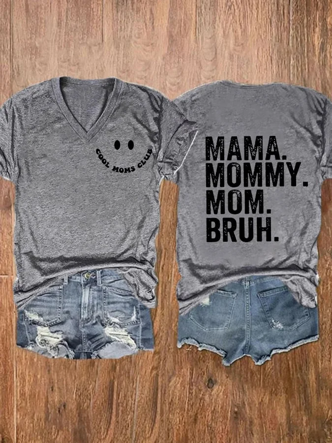 Women's Cool Moms Club  Print Casual T-Shirt socialshop