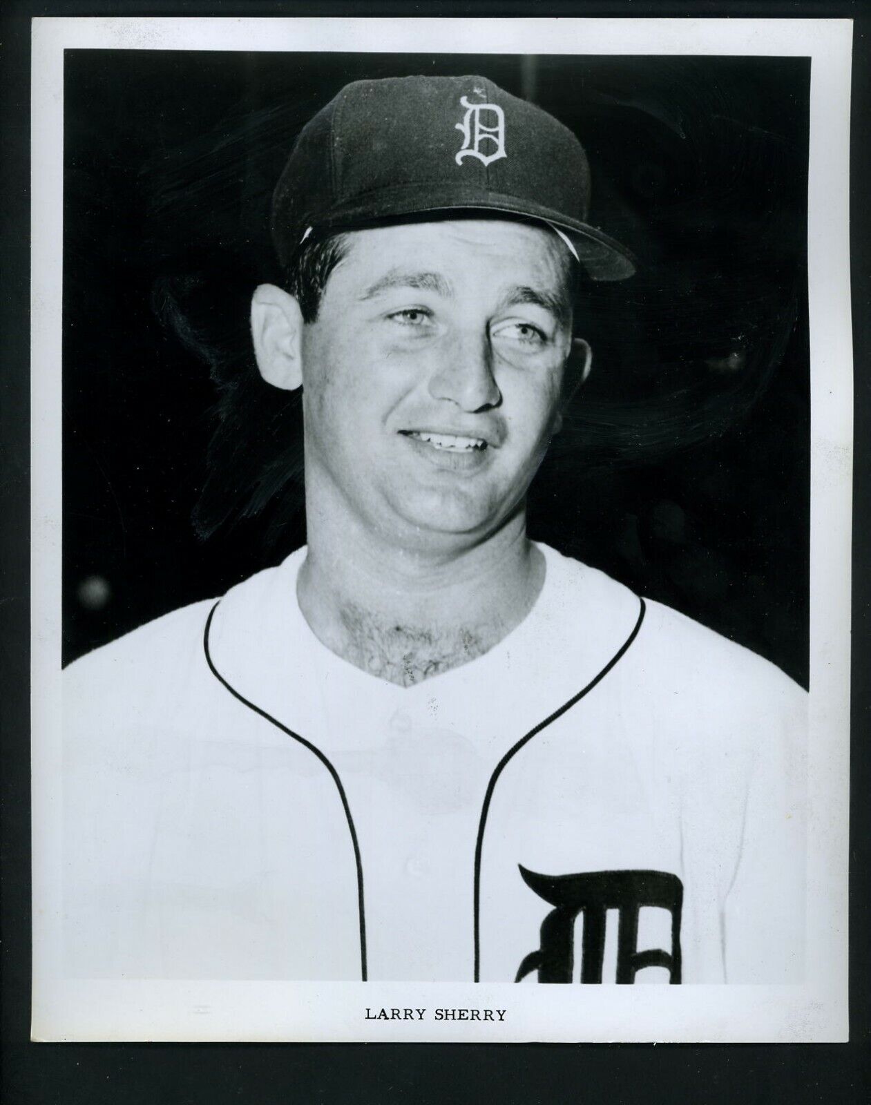 Larry Sherry Detroit Tigers 1965 Press Original Photo Poster painting