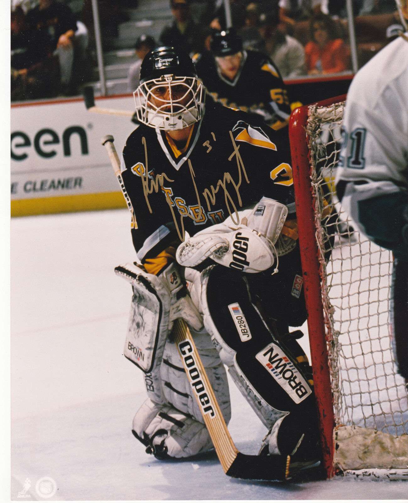 KEN WREGGET PITTSBURGH PENGUINS ACTION SIGNED 8x10